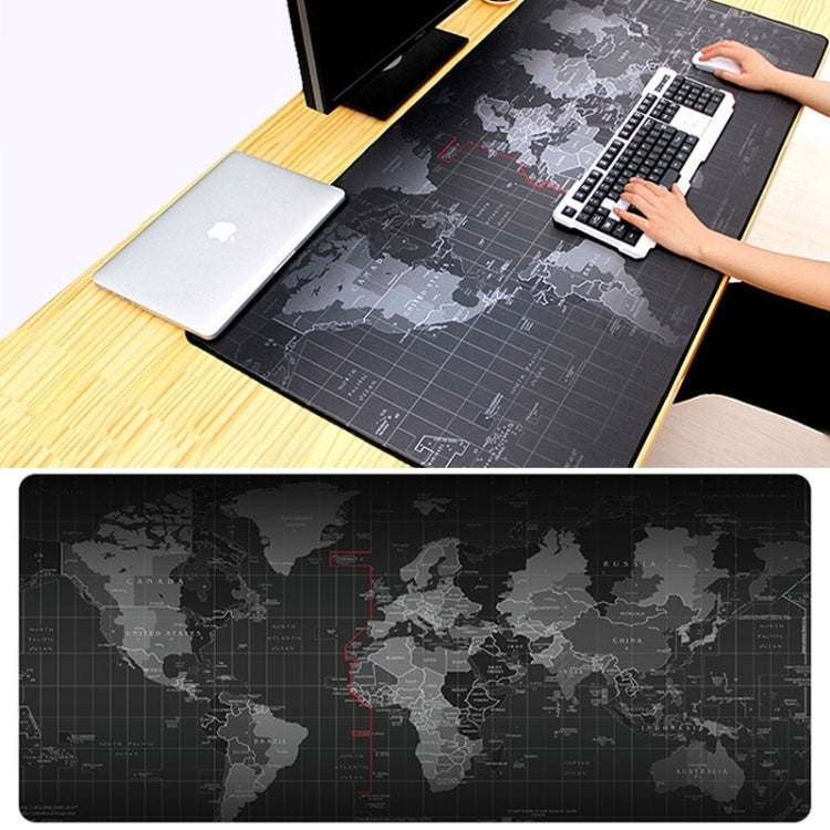 Extended Large Anti-Slip World Map Pattern Soft Rubber Smooth Cloth Surface Game Mouse Pad Keyboard Mat, Size: 100 x 50cm - Mouse Pads by buy2fix | Online Shopping UK | buy2fix