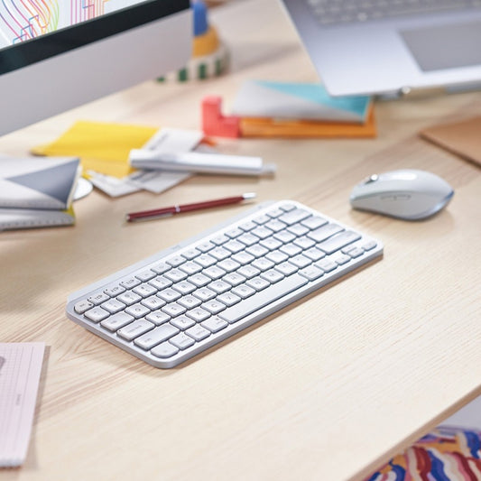 Logitech MX Keys Mini Wireless Bluetooth Ultra-thin Smart Backlit Keyboard (Grey) by Logitech