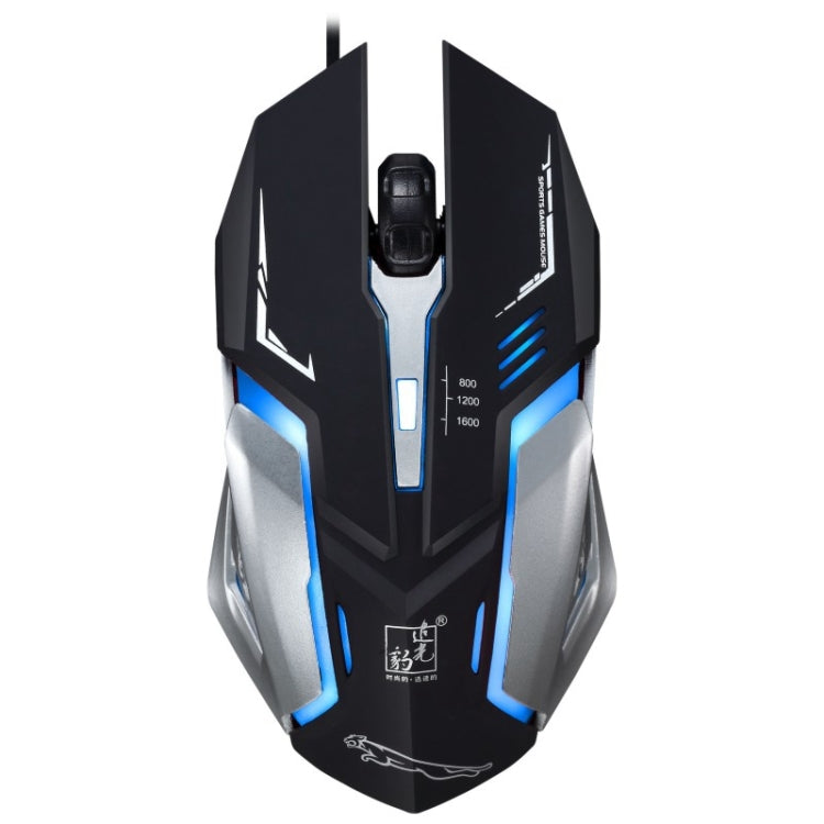 Chasing Leopard K1 USB 1600DPI Three-speed Adjustable LED Backlight Mute Wired Optical Gaming Mouse, Length: 1.3m(Black) - Computer & Networking by Chasing Leopard | Online Shopping UK | buy2fix