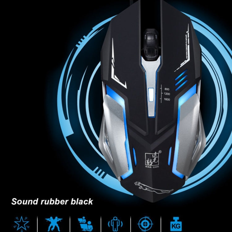 Chasing Leopard K1 USB 1600DPI Three-speed Adjustable LED Backlight Mute Wired Optical Gaming Mouse, Length: 1.3m(Black) - Computer & Networking by Chasing Leopard | Online Shopping UK | buy2fix