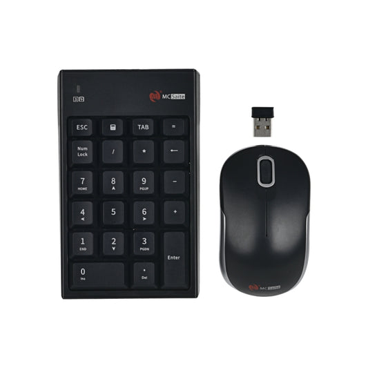 MC Saite MC-61CB 2.4GHz Wireless Mouse + 22 Keys Numeric Pan Keyboard with USB Receiver Set for Computer PC Laptop (Black) by MC Saite