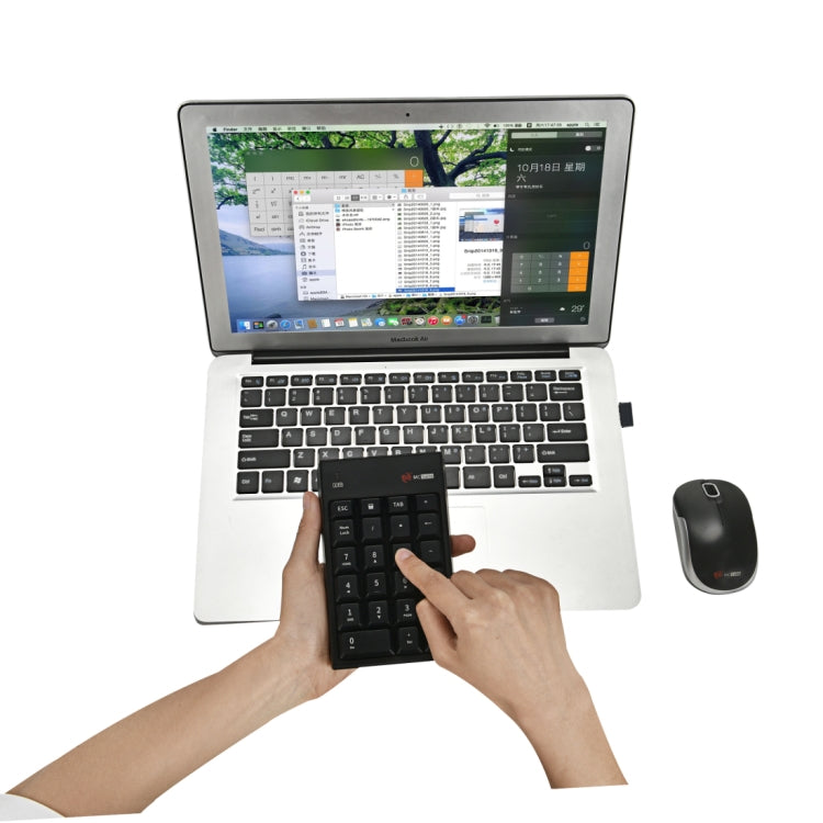 MC Saite MC-61CB 2.4GHz Wireless Mouse + 22 Keys Numeric Pan Keyboard with USB Receiver Set for Computer PC Laptop (Black) - Mini Keyboard by MC Saite | Online Shopping UK | buy2fix