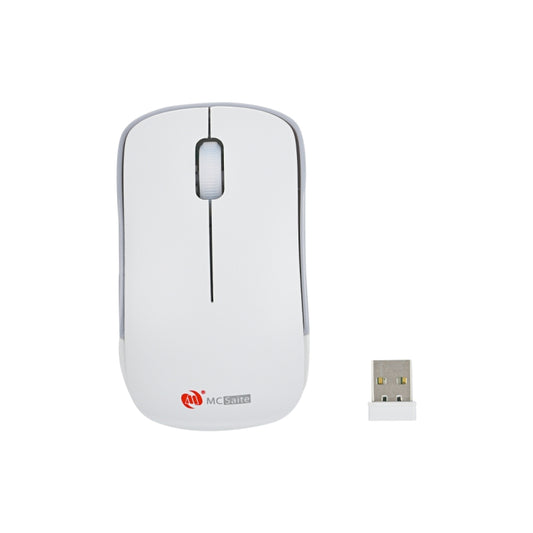 MC Saite MC-367 2.4GHz Wireless Mouse with USB Receiver for Computer PC Laptop (White) by MC Saite