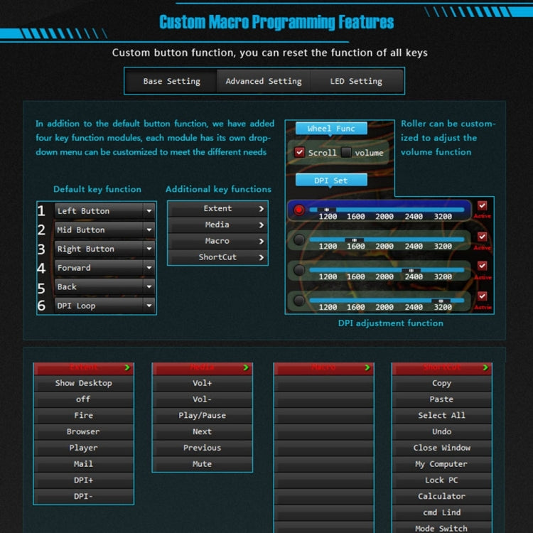 Apedra iMICE A9 High Precision Gaming Mouse LED four color controlled breathing light USB 6 Buttons 3200 DPI Wired Optical Gaming Mouse for Computer PC Laptop(Black) by iMICE