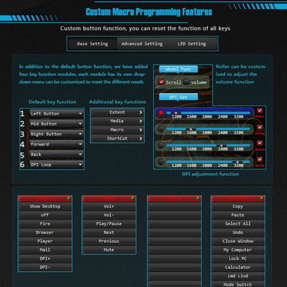 Apedra iMICE A9 High Precision Gaming Mouse LED four color controlled breathing light USB 6 Buttons 3200 DPI Wired Optical Gaming Mouse for Computer PC Laptop(Black) by iMICE