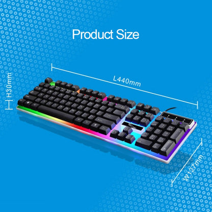 ZGB G21 104 Keys USB Wired Mechanical Feel Colorful Backlight Office Computer Keyboard Gaming Keyboard(Black) - Wired Keyboard by buy2fix | Online Shopping UK | buy2fix