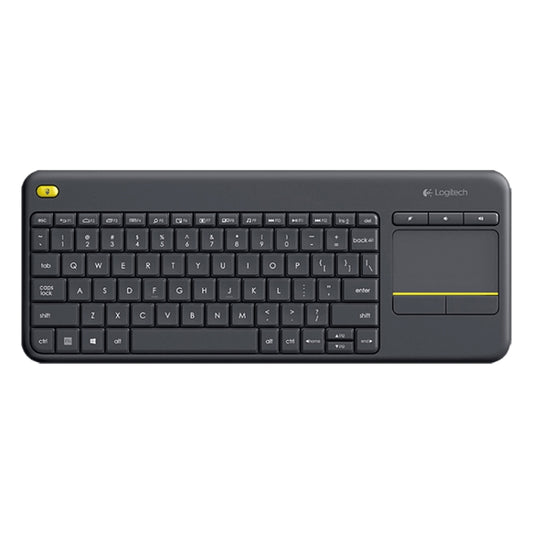 Logitech K400 Plus 2.4GHz Wireless Touch Control Keyboard, Wireless Range: 10m (Black) by Logitech