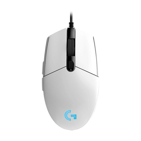 Logitech G102 6-keys RGB Glowing 6000DPI Five-speed Adjustable Wired Optical Gaming Mouse, Length: 2m (White) by Logitech