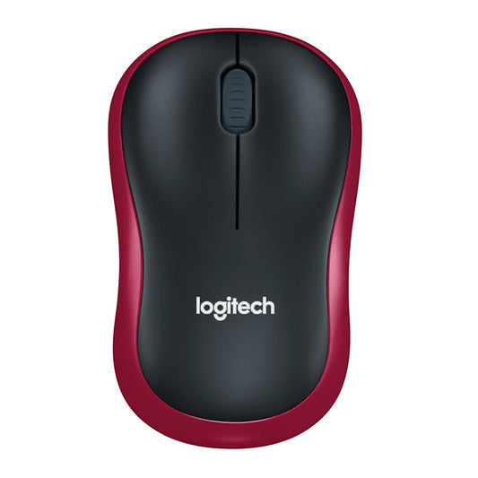 Logitech M186 Wireless Mouse Office Power Saving USB Laptop Desktop Computer Universal (Black Red) by Logitech