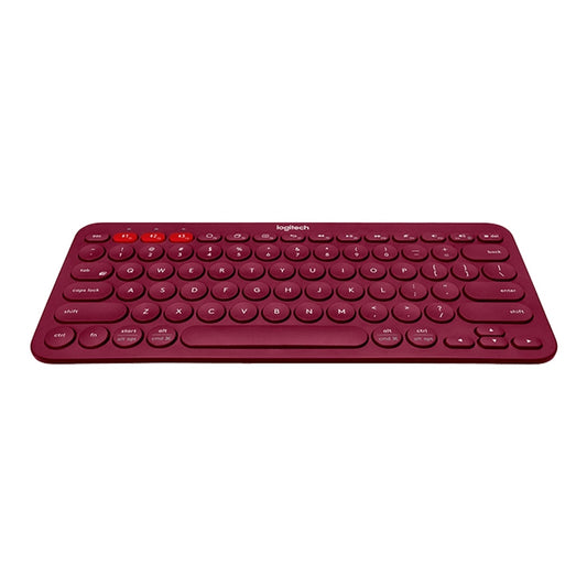 Logitech K380 Portable Multi-Device Wireless Bluetooth Keyboard (Red) by Logitech