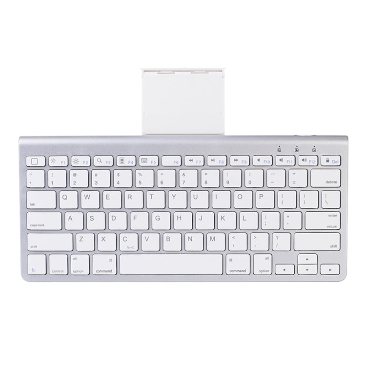 MC Saite 460BT 78 Keys Ultra-thin Mini Wireless Bluetooth Keyboard, Built-in Holder, Support Android / iOS / Windows System(Silver) - Wireless Keyboard by MC Saite | Online Shopping UK | buy2fix