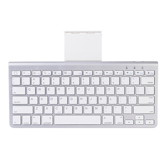 MC Saite 460BT 78 Keys Ultra-thin Mini Wireless Bluetooth Keyboard, Built-in Holder, Support Android / iOS / Windows System(Silver) by MC Saite