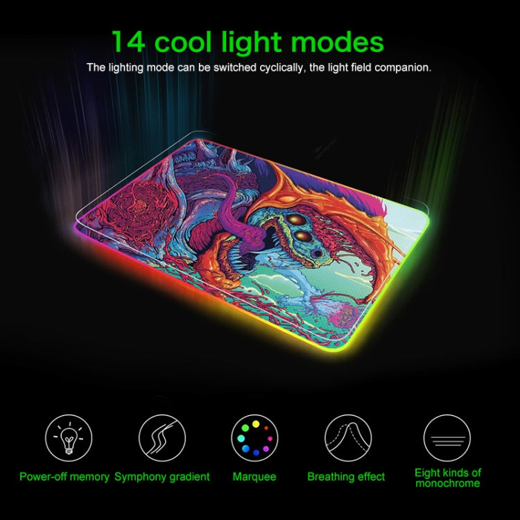 Computer Monster Pattern Illuminated Mouse Pad, Size: 90 x 40 x 0.4cm by buy2fix