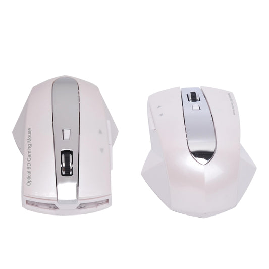 MZ-011 2.4GHz 1600DPI Wireless Rechargeable Optical Mouse with HUB Function(Pearl White) by buy2fix