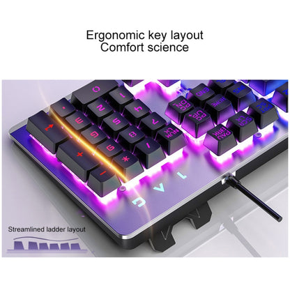 YINDIAO K002 USB Wired Mechanical Feel RGB Backlight Keyboard + Optical Mouse Set(White) - Wired Keyboard by YINDIAO | Online Shopping UK | buy2fix