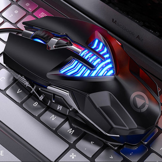 YINDIAO G4 3200DPI 4-modes Adjustable 7-keys RGB Light Programmable Wired Gaming Mouse (Black) by YINDIAO