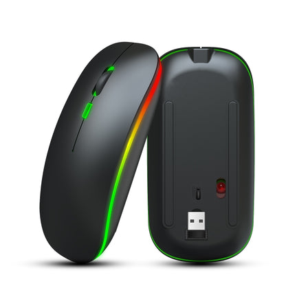 HXSJ M40 4 Key 2.4G Colorful Wireless Silent Mouse (Black) - Wireless Mice by HXSJ | Online Shopping UK | buy2fix