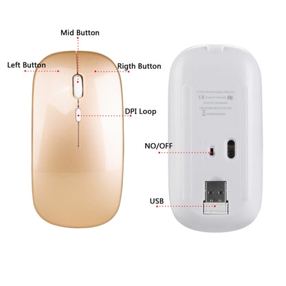 HXSJ M80 2.4GHz Wireless 1600DPI Three-speed Adjustable Optical Mute Mouse (Rose Gold) -  by HXSJ | Online Shopping UK | buy2fix