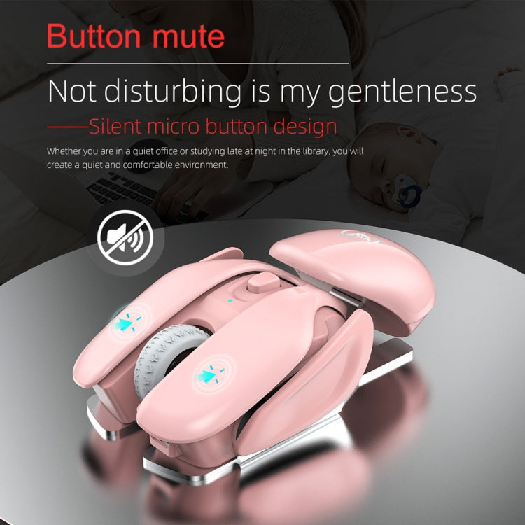 HXSJ T37 2.4GHz 1600dpi 3-modes Adjustable Wireless Mute Mouse (Pink) - Computer & Networking by HXSJ | Online Shopping UK | buy2fix