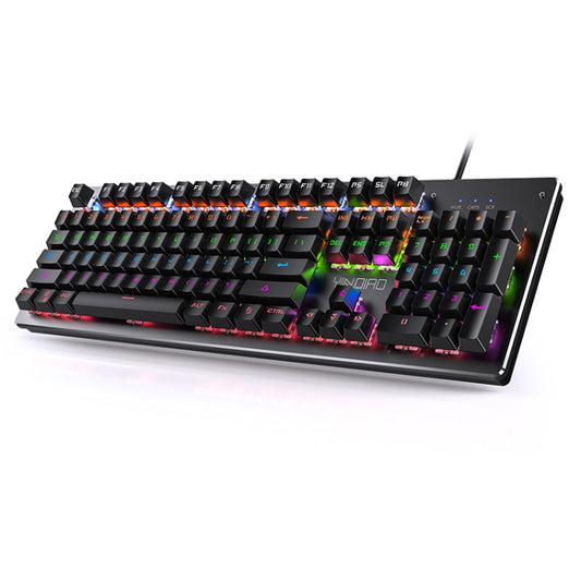 YINDIAO Classic Square Keys Mixed Light USB Mechanical Gaming Wired Keyboard, Black Shaft (Black) by YINDIAO