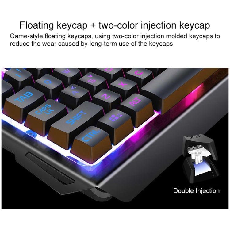 YINDIAO V2 Mechanical Feel Gaming Keyboard Mouse Set (White Ice Blue light) - Wired Keyboard by YINDIAO | Online Shopping UK | buy2fix