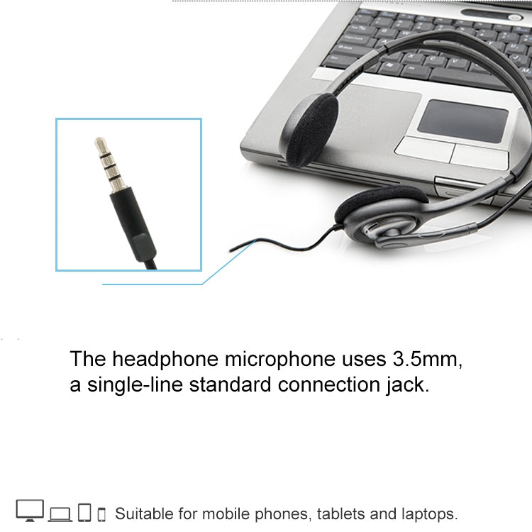 Logitech H111 3.5mm Plug Music Voice Stereo Headset with Microphone - Headset & Headphone by Logitech | Online Shopping UK | buy2fix