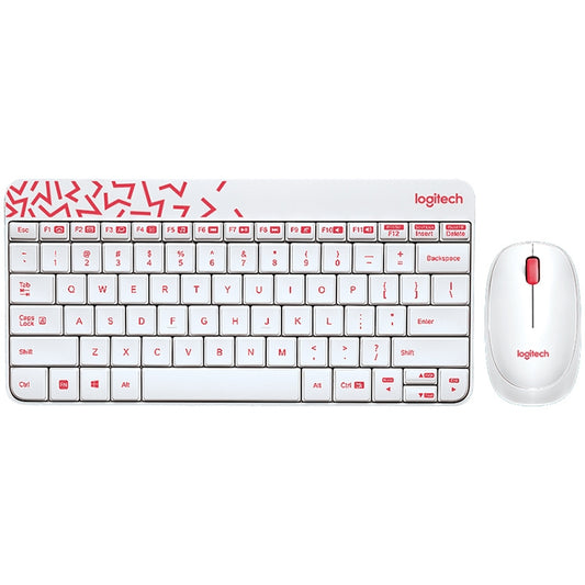 Logitech MK240 Nano Wireless Keyboard and Mouse Set (White) by Logitech