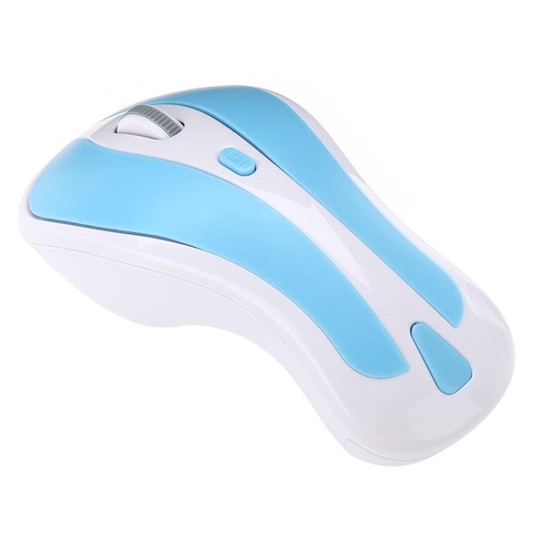 PR-01 6D Gyroscope Fly Air Mouse 2.4G USB Receiver 1600 DPI Wireless Optical Mouse for Computer PC Android Smart TV Box (Blue + White) - Wireless Mice by buy2fix | Online Shopping UK | buy2fix