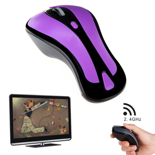 PR-01 6D Gyroscope Fly Air Mouse 2.4G USB Receiver 1600 DPI Wireless Optical Mouse for Computer PC Android Smart TV Box (Purple + Black) - Wireless Mice by buy2fix | Online Shopping UK | buy2fix