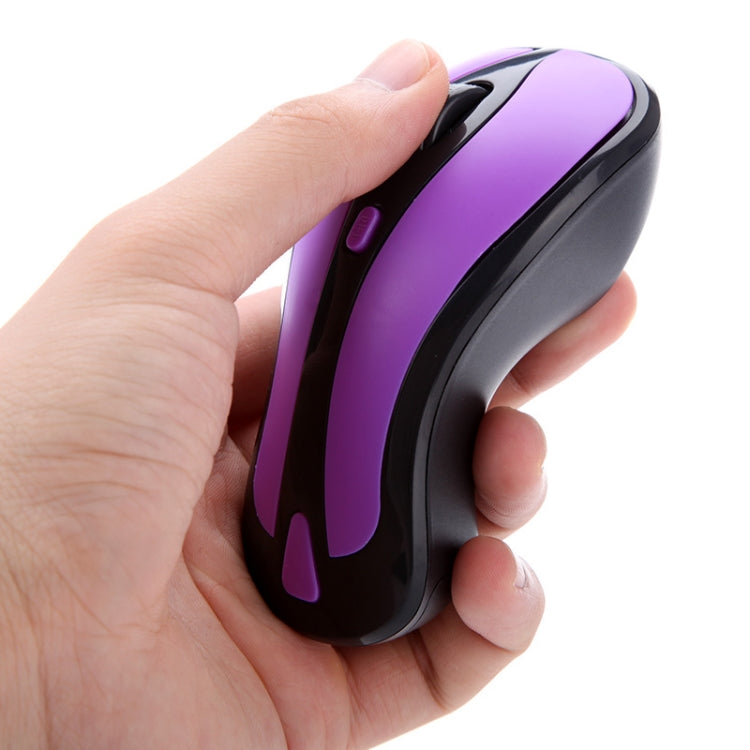 PR-01 6D Gyroscope Fly Air Mouse 2.4G USB Receiver 1600 DPI Wireless Optical Mouse for Computer PC Android Smart TV Box (Purple + Black) - Wireless Mice by buy2fix | Online Shopping UK | buy2fix