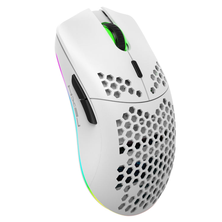 HXSJ T66 7 Keys Colorful Lighting Programmable Gaming Wireless Mouse (White) - Computer & Networking by HXSJ | Online Shopping UK | buy2fix