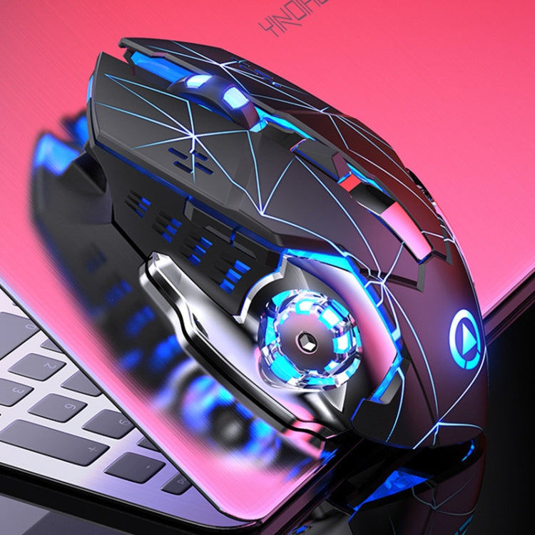 YINDIAO A4 2.4GHz 1600DPI 3-modes Adjustable Rechargeable Wireless Silent Gaming Mouse (Star Black) by buy2fix