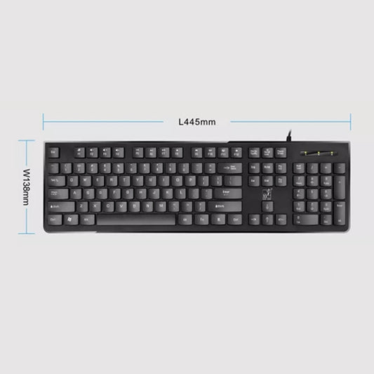 ZGB S500 Square Key USB Wired Computer Keyboard(Black) by Chasing Leopard