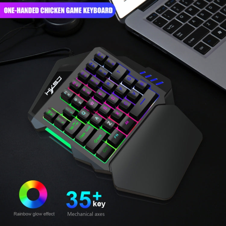 HXSJ  V100 + A876 Mobile Game One Hand Wired Keyboard + Mouse Set - Mini Keyboard by HXSJ | Online Shopping UK | buy2fix