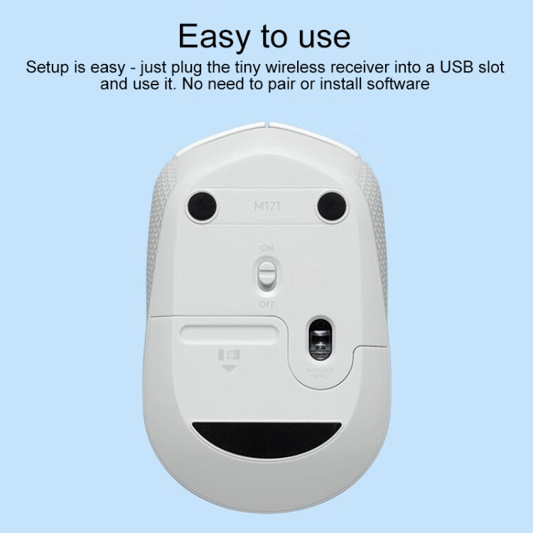 Logitech M172 1000DPI 2.4GHz Wireless Mouse (White) -  by Logitech | Online Shopping UK | buy2fix