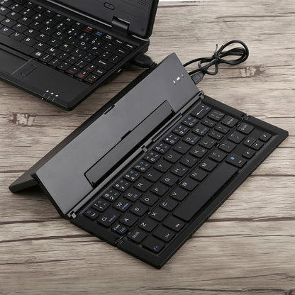 GK608 Ultra-thin Foldable Bluetooth V3.0 Keyboard, Built-in Holder, Support Android / iOS / Windows System (Black) - Wireless Keyboard by buy2fix | Online Shopping UK | buy2fix