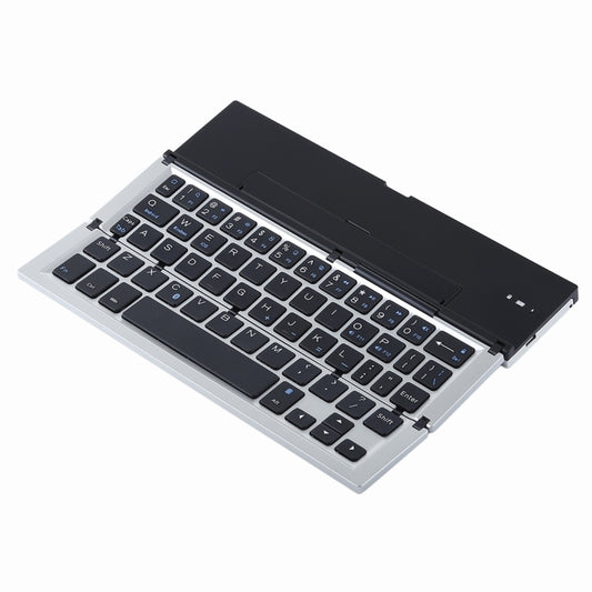 GK608 Ultra-thin Foldable Bluetooth V3.0 Keyboard, Built-in Holder, Support Android / iOS / Windows System (Grey) by buy2fix