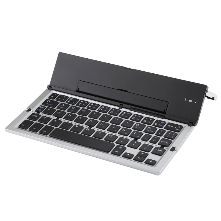 GK608 Ultra-thin Foldable Bluetooth V3.0 Keyboard, Built-in Holder, Support Android / iOS / Windows System (Grey) - Wireless Keyboard by buy2fix | Online Shopping UK | buy2fix