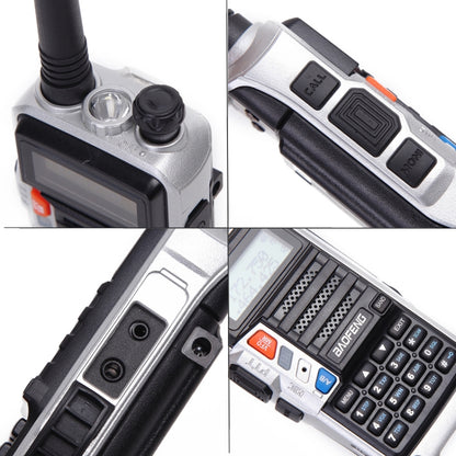 Baofeng BF-UV5R Plus S9 FM Interphone Handheld Walkie Talkie, US Plug (Silver) - Consumer Electronics by BAOFENG | Online Shopping UK | buy2fix