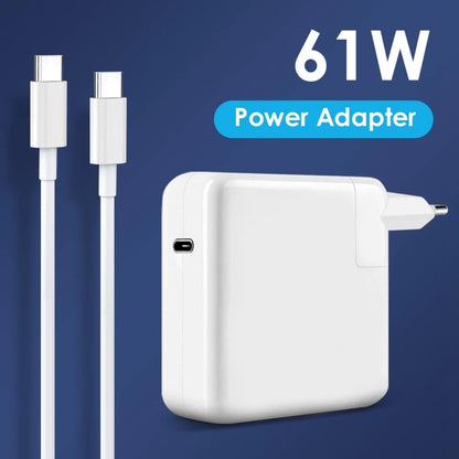 61W USB-C / Type-C Power Adapter with 2m USB Type-C Male to USB Type-C Male Charging Cable, For iPhone, Galaxy, Huawei, Xiaomi, LG, HTC and Other Smart Phones, Rechargeable Devices, UK Plug - Mobile Accessories by buy2fix | Online Shopping UK | buy2fix