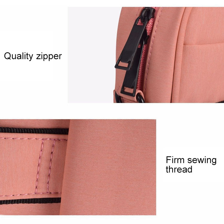 DJ03 Waterproof Anti-scratch Anti-theft One-shoulder Handbag for 13.3 inch Laptops, with Suitcase Belt(Pink) by buy2fix