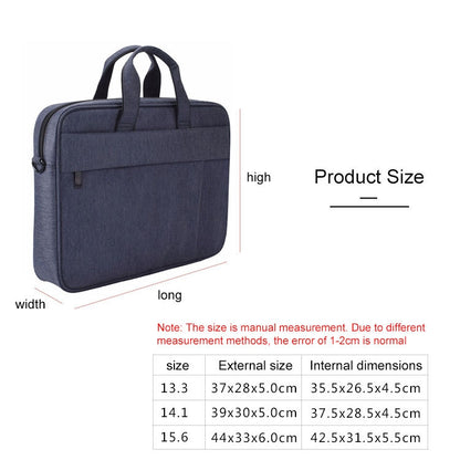 DJ03 Waterproof Anti-scratch Anti-theft One-shoulder Handbag for 14.1 inch Laptops, with Suitcase Belt(Navy Blue) - Computer & Networking by buy2fix | Online Shopping UK | buy2fix