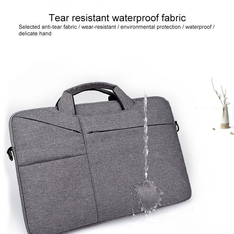 ST02S Waterproof Tear Resistance Hidden Portable Strap One-shoulder Handbag for 13.3 inch Laptops, with Suitcase Belt(Dark Gray) - Computer & Networking by buy2fix | Online Shopping UK | buy2fix