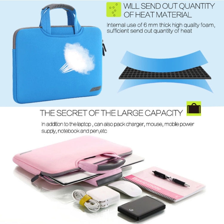 12 inch Portable Air Permeable Handheld Sleeve Bag for MacBook, Lenovo and other Laptops, Size:32x21x2cm(Pink) - 12.1 inch by buy2fix | Online Shopping UK | buy2fix