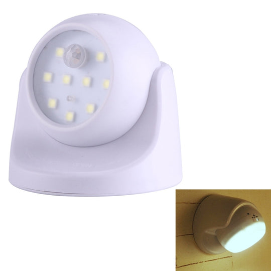MM3W1 3W White Light PIR Motion Sensor Detector Security Lamp , 9 LEDs 240 LM 6000K 360 Degrees Rotation Wireless Motion Sensor Wardrobe Light / Night Light / Wall Lamp for bedroom, living room, bathroom, aisle