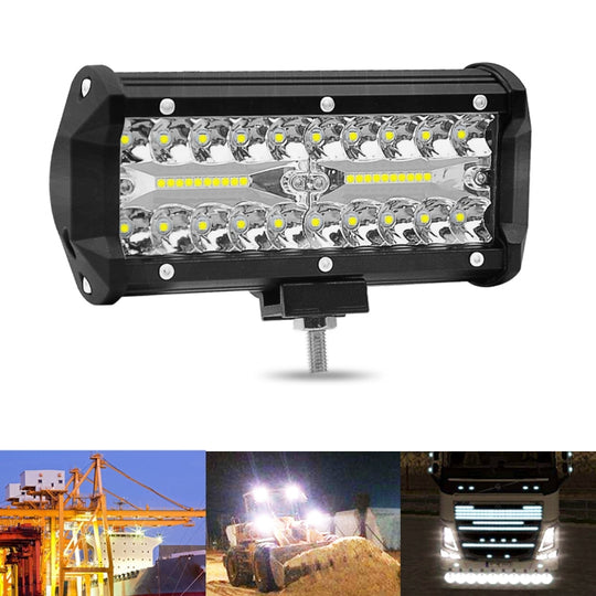 7 pouces 30W 3000LM 6000K LED bande lampe travail Refit hors route véhicule toit bande lumière