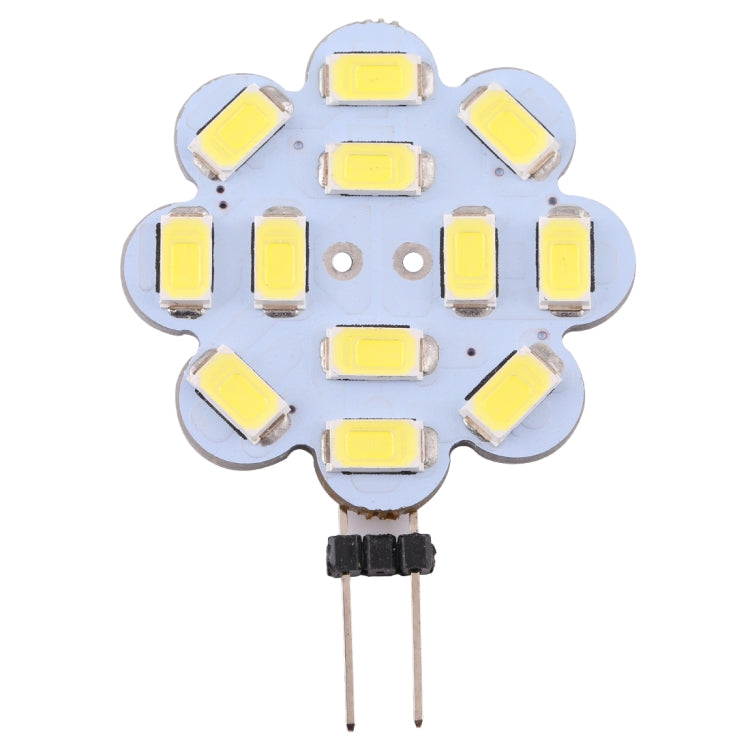 G4 12 LEDs SMD 5730 240LM 6000-6500K Plum Flower Shape Stepless Dimming Energy Saving Light Pin Base Lamp Bulb, DC 12V(White Light) - LED Light by buy2fix | Online Shopping UK | buy2fix