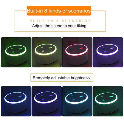 10A RGB Scene Light WiFi Remote Control Smart Socket Works with Alexa & Google Home, AC 220-240V, UK Plug - Consumer Electronics by buy2fix | Online Shopping UK | buy2fix
