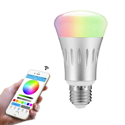 JH-G05 E27 7W WiFi Smart LED Light Bulb, 6000K+RGB 600LM Works with Alexa & Google Home, AC 175-255V(Silver) - Smart Light Bulbs by buy2fix | Online Shopping UK | buy2fix