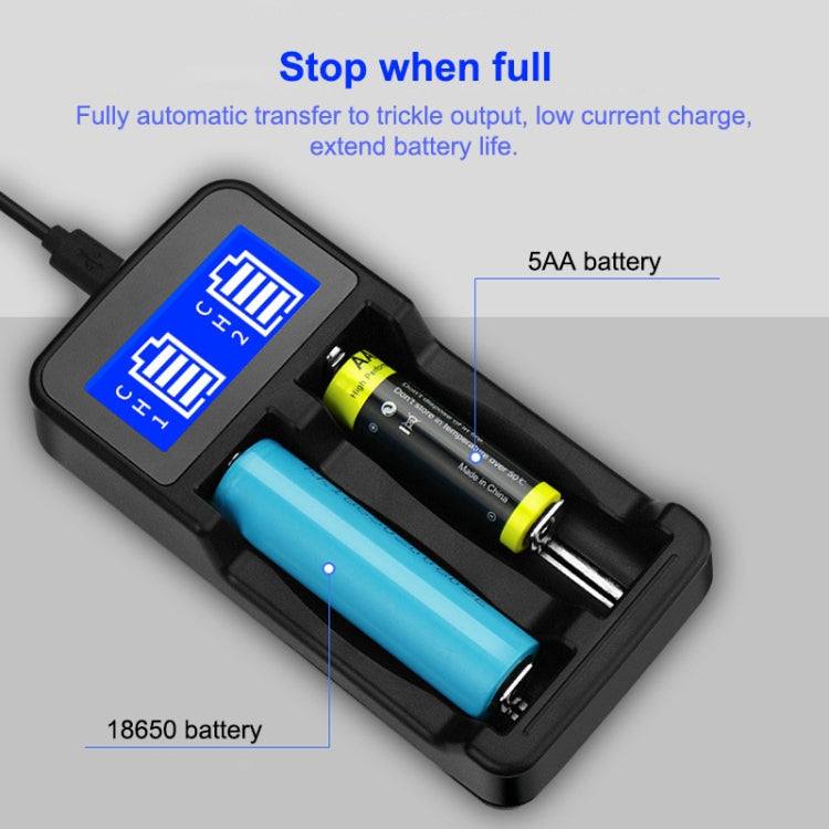 YS-3 Universal 18650 26650 Smart LCD Dual Battery Charger with Micro USB Output for 18490/18350/17670/17500/16340 RCR123/14500/10440/A/AA/AAA - Consumer Electronics by buy2fix | Online Shopping UK | buy2fix